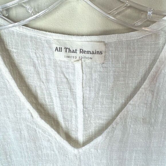 All That Remains Cotton Gauzy Midi Dress White Australian Sustainable AU12/US 8 - Picture 4 of 13